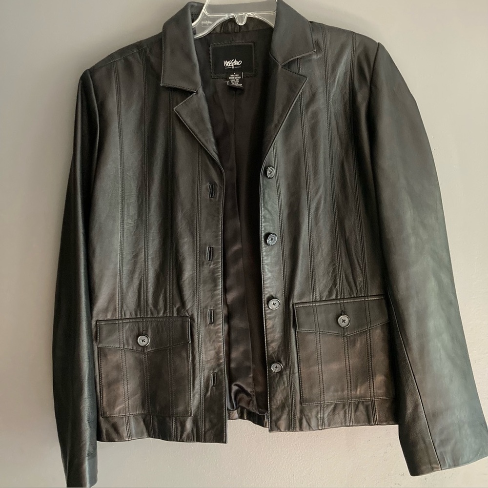 Vintage Mossimo Black Butter Soft Leather Blazer
